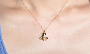 オクトパス ダイヤ ペンダントネックレス